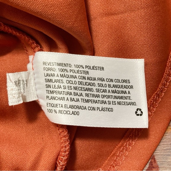 XHILERATION Dusty peach floral maxi dress boho cottagecore sundress ~ XS SMALL - Picture 14 of 15